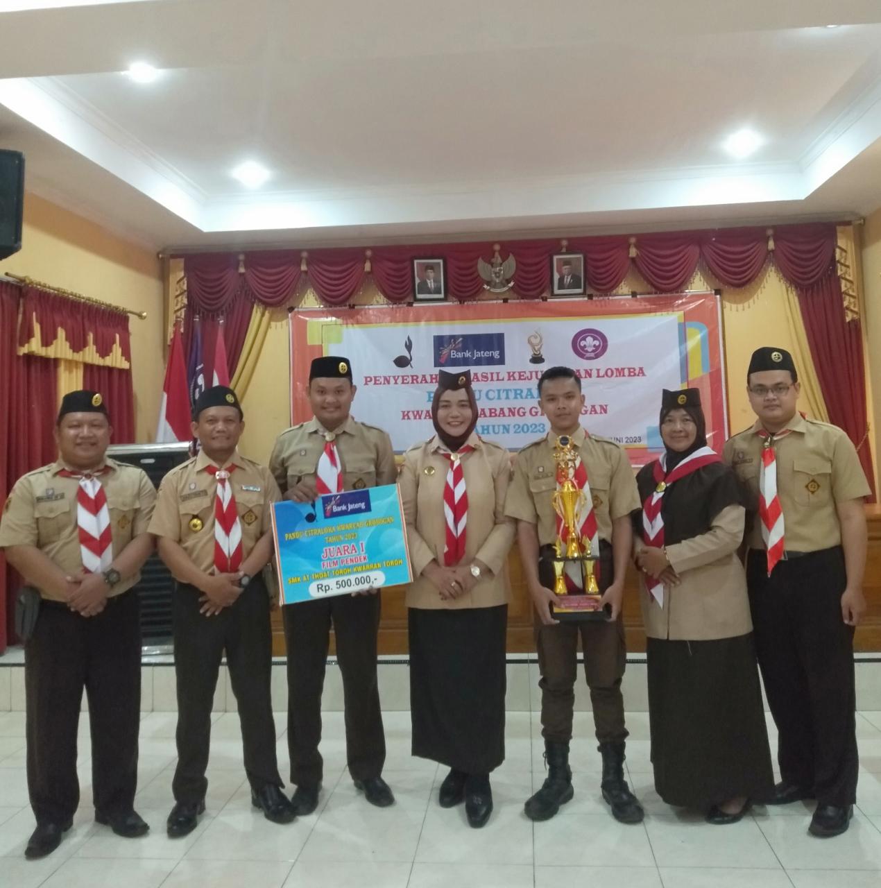 ALHAMDULILLAH !! SMK At-Thoat Toroh Sabet Juara Satu Lomba Film Pendek Pandu Citraloka Tingkat Kwarcab Grobogan