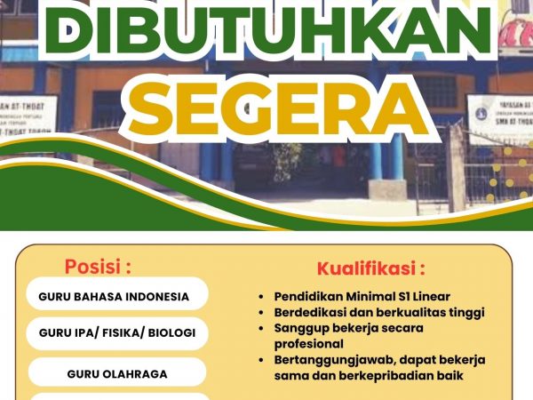 Lowongan Kerja Guru SMK At-thoat Toroh